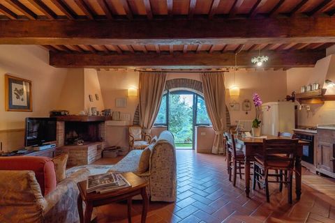 This elegant holiday home situated in Gaville (Figline Valdarno) is the place of your dreams to relax in. It has 2 bedrooms and a shared swimming pool with sunbeds and parasols for an exotic holiday. The stay is excellent for 6 persons, be it a famil...