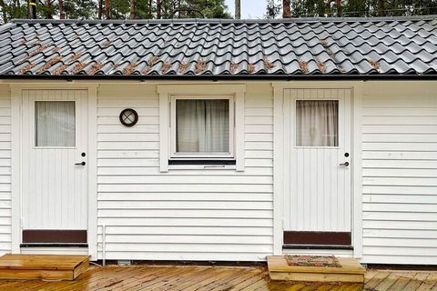 Welcome to these three nice cottages with plenty of room for a large group, in the lovely forest by Yngsjö havsbad, only 800 meters to a fantastic beach! Here you can live peacefully in a nice larger cabin with two nearby guest cabins. All nicely pai...
