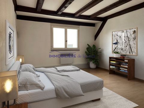 In absolute calm and yet in the city center of Brumath. Immersive virtual tour on immozorn.com Bright apartment of 98 m2 composed of a bathroom, a toilet, 1 kitchen, 2 large bedrooms and a large living room. Beautiful volumes and lots of potential. P...
