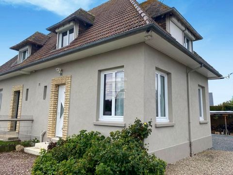 Located less than 20 minutes walk from the beach of MERVILLE-FRANCEVILLE, discover for sale this semi-detached house on one side of approximately 57 m2 comprising: - On the ground floor: an entrance hall, a kitchen open to a living room with a wood s...