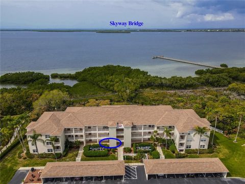 HUGE PRICE IMPROVEMENT!!!! Looking for a great nicely updated condo in an active community, ground floor unit? Look no more! Check out this lovely two bedroom, two bath condo with great water views of Terra Ceia Bay. There is golf, tennis, pickleball...