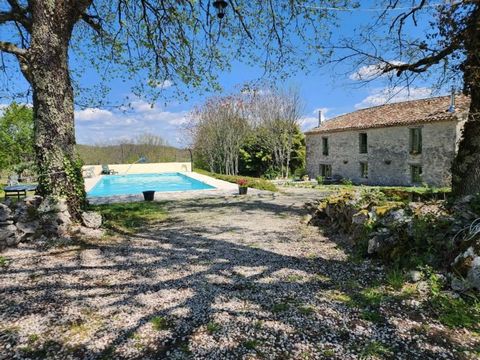   This pretty Quercy stone 3 bed farmhouse with 2 gites is situated on the plateau near to Lauzerte with 4 hectares of land and woodland, a large 14x6m salt water swimming pool and  stone workshop. The old barn has been cleverly designed so that the ...