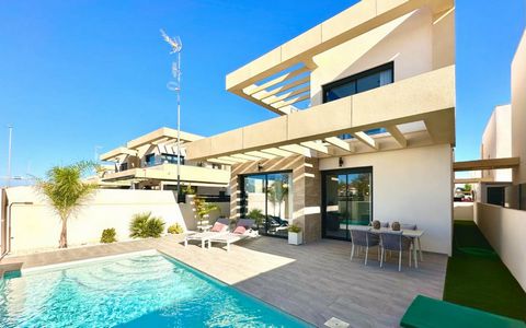 Villas for sale in La Herrada, Montesinos, Costa Blanca It is a group of independent houses with plots of up to 210m2, with luxury qualities and in an unbeatable area. 3 bedrooms, 2 bathrooms, guest toilet, open kitchen. Included in the price: - Unde...