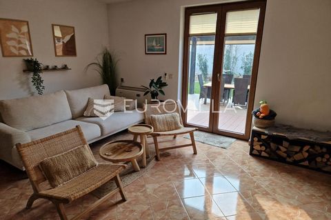 An apartment for sale on the ground floor of a smaller residential building consisting of only 2 apartments. The apartment with an area of 60.73 m2 and an attached garden of approx. 130 m2 consists of an entrance hall, two bedrooms, a dining room, a ...