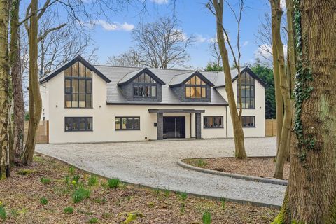 A truly exceptional four/five bedroom newly built detached family home with over 3900 sq. ft of spacious living accommodation nestled within approximately 1 acre of private grounds, and situated along the most sought after no through roads in the des...