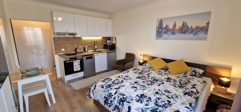 We offer to your attention a beautiful and fully renovated studio for long-term rent in a residential complex, equipped with sauna, steam bath, jacuzzi, fitness, ski wardrobe and swimming pool. The complex is located in a few minutes' walk from the c...