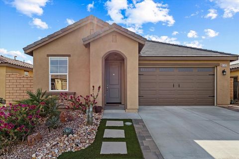 Discover the perfect blend of comfort, style, and community in this 2-bed, 2-bath home with a den, nestled in the sought-after 55+ community of Four Seasons at Terra Lago in Indio. Designed with care, this nearly new home boasts vinyl plank flooring ...