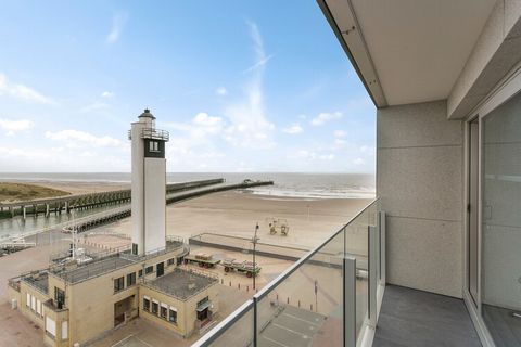 This beautifully renovated 6th-floor flat in Blankenberge offers stunning views of Harendijke and the channel, where fishing and pleasure boats pass by. The living room features a balcony with patio chairs, providing a perfect spot to relax and enjoy...