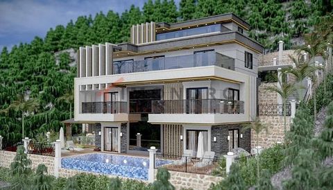 The villa for sale is located in Tepe, a district of Alanya. Tepe offers a beautiful panorama of the sea and the surrounding city. There is a very green landscape, as well as an excellent infrastructure with cafés, bars, restaurants, nightclubs, shop...