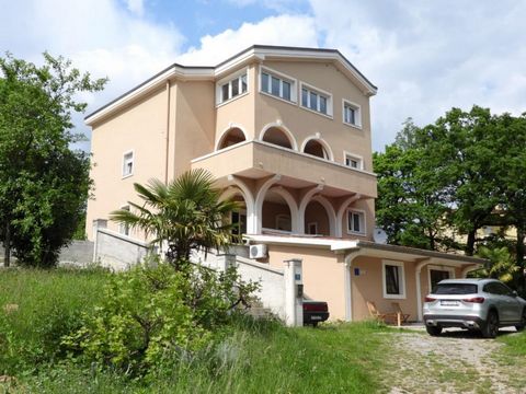 Impressive house of 4 apartments for sale over Opatija on surprisingly large terrain! Total surface is 550 sq.m. Land plot is 3740 sq.m. (!!!). Property has ground floor, first floor and high attic. Ground floor - 1st apartment on the ground floor wh...