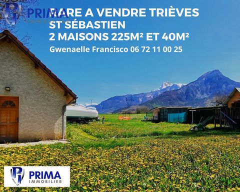 Rare! A true haven of peace. Located in a hamlet of Chatel-en-Trièves, this house with large spaces has a living area of 225 m2 approx on a plot of 1000 m2 env + outbuilding, small detached house of 40 m2 approx. In a preserved and quiet setting, a s...
