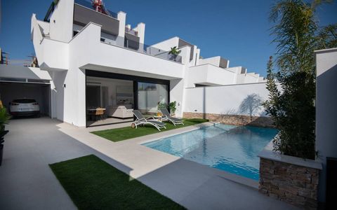 Villas in Santiago de la Ribera, Murcia, Costa Cálida Homes with 3 bedrooms and 3 bathrooms, located 750 meters from the beach. INCLUDED IN ALL VILLAS: Home appliancesexternal sound speakersUnderfloor heating in 3 bathroomsSuspended toiletsSwimming p...