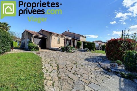 HOUSE FOR SALE IN LIFE ANNUITY occupied (1 head F - 78 years old). 34400 ENTRE-VIGNES: village of SAINT CHRISTOL Detached house built in 1975 of 127m² of living space with garage on a plot of 1000m². Well maintained, healthy structure, this house has...