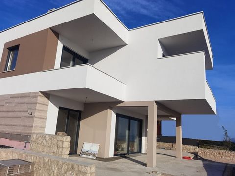 A villa under construction with a swimming pool and a panoramic view of the sea is for sale in Škuncin apartments near Novalja on Pag. It has two floors, ground floor 171 m2 and first floor 121 m2, total gross area approx. 238 m2. On the ground floor...
