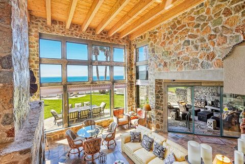 GENERAL This is a very rare oceanfront home located in Punta Piedra, a very exclusive and beachfront gated community just past La Misión on the toll road. This amazing two-story home comes with 5 bedrooms, each with full en suite bathrooms, plus 2 ha...