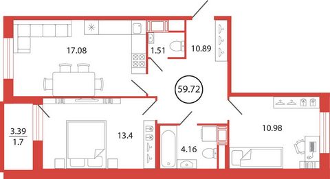 Продается 2-комн. квартира, площадью 59.72 м2 малоэтажной в 10 мин. транспортом от м. Девяткино. Возможен вариант покупки с использованием ипотечных средств, есть рассрочка, возможна покупка с использованием материнского капитала, есть военная ипотек...