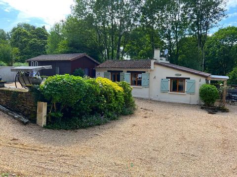 Tucked away at the end of a small hamlet lies this cute property which comprises a 2 bed house, a barn, above ground pool garden and woodland. The house consists of 2 small buildings linked by an internal corridor. All on one level is the fitted kitc...