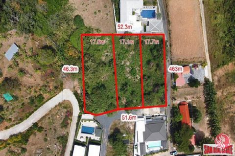 Seaview land in a quiet street in Rawai. The land is already subdivided into 3 plots, each with individual Chanote titles, sold together in a Thai Co. Ltd for easy transaction. Plot 1 = 852.4m2 Plot 2 = 820.4m2 Plot 3 = 772m2 Total = 2,444.80m2 Ideal...