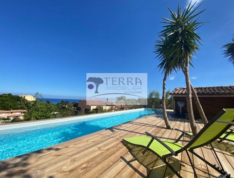 Terra Immobilier Solenzara, offers for sale, in the town of Solenzara, hamlet of Favone, a sea view house with swimming pool with an area of approximately 450 m2 composed of 7 apartments on 2 levels. Beach walk 600 m away. The property is built on a ...