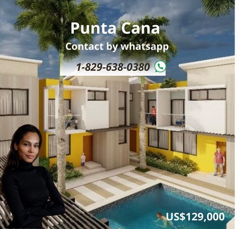 Villas in Bavaro Punta Cana 2 levels 2 & 3 bedrooms 2 bathrooms Dining room Kitchen 2 parking spaces Clubhouse Social areas Common Gazebo 24/7 private security Starting at: US$129,000