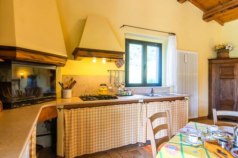 Nestled amidst beautiful valleys in Cagli, this holiday home is perfect for a couple looking for an unforgettable experience. It features a shared swimming pool, a sauna, and a living-cum-bedroom to relax and stay comfortably. This pet-friendly home ...