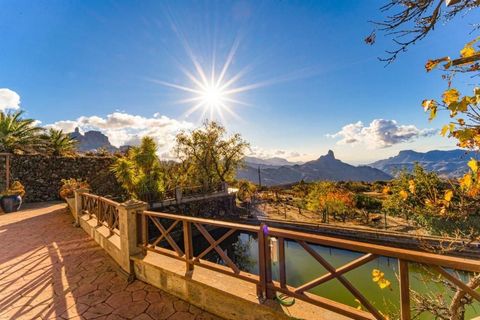Unique and breathtaking finca in Tejeda, Gran Canaria. Situated on the peaks, in a very special and idyllic setting. Overlooking a landscape declared World Heritage by Unesco, with Roque Nublo and Roque Bentayga in the background to enjoy the best su...