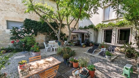 SANSAIS BOURG MAISON PIERRES comprising: independent fitted kitchen, living room with open fireplace, laundry room with toilet and pantry. On the 1st floor: landing, two beautiful bedrooms, dressing room, bathroom with toilet. Last level: office land...