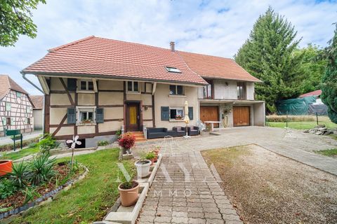 A découvrir sur Oberdorf, une belle maison alsacienne de environs 175,06 m2 sur un terrain de 3.72 ares. La maison est actuellement divisée en deux appartements. Pour le premier appartement de 101,43m2: Au rez-de-chaussée: une entrée, un salon et une...