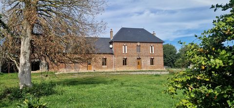 To discover without delay, 8km from Londinières! Old farmhouse with its outbuildings including an entrance, dining room with wood stove, living room with fireplace, kitchen, bathroom, toilet, laundry room, boiler room. On the first floor, a landing o...