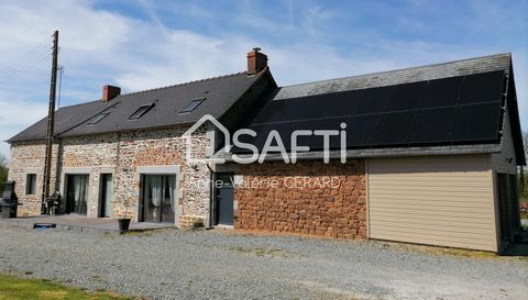 Located in Fougerolles du Plessis, in the countryside, without close neighbors but only 2 minutes from the village with local shops and services (school, pharmacy, health center, pmu tobacco bar, supermarket, etc.), beautiful renovated farmhouse incl...