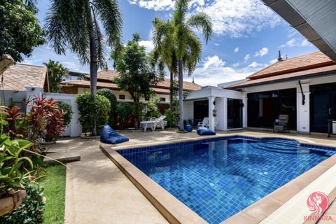 Stunning Villa Oasis near Nai Harn Beach! ️Welcome to your dream tropical retreat! This exquisite 4-bed, 3-bath villa boasts a sprawling garden oasis on a generous 800 sqm of lush land, just a breezy 3-minute drive from the pristine white sands of Na...