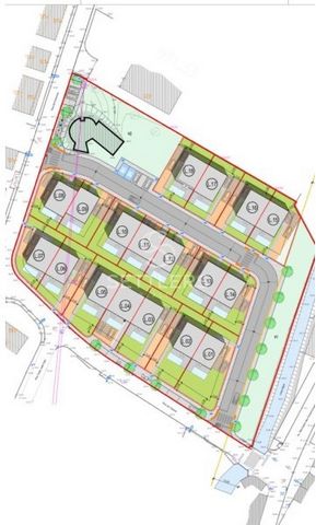 Terrain de 9800 m2 pour construction à Abrunheira, Sintra. Projet approuvé pour la construction de 18 maisons T4 avec des surfaces comprises entre 270 et 360 m2 avec jardin, piscine et 3 places de parking. La topographie du terrain est principalement...