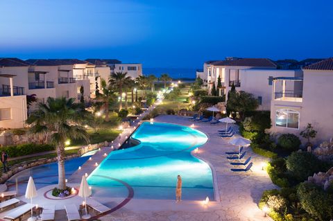 Aphrodite Beachfront Apartment 207 is located west of Crete in the region of Chania, only 15 minutes from the city of Chania and the Leptos Panorama Hotel . It is part of the internationally awarded project ‘Aphrodite’ and is set on a sea front locat...