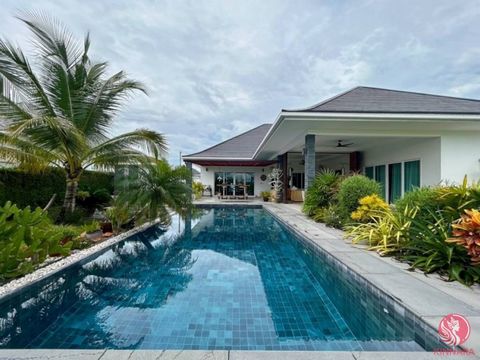 This luxurious villa features a well-designed layout with 5 bedrooms and 4 bathrooms, making it ideal for families or entertaining guests. The main house includes 4 bedrooms and 3 bathrooms, while a separate 1-bedroom guest house comes with its own e...