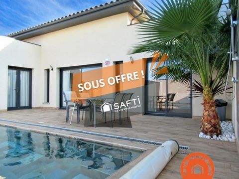 REMISE EN VENTE !!! Belle contemporaine de plain pied 133 m2 sur terrain de de 460m2 avec pisicne et garage