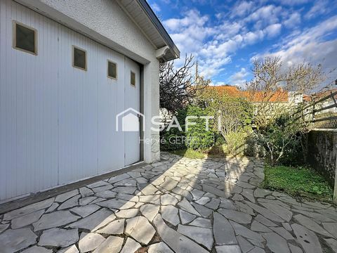 Maison 3 pièces avec jardin et garage.
