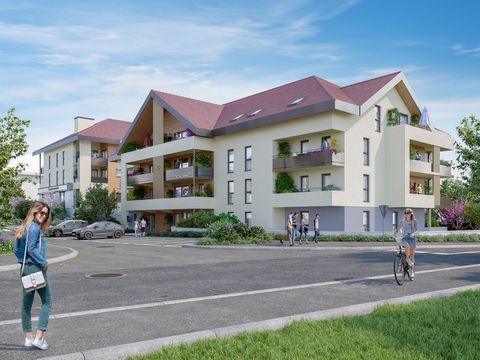 In the town of Frangy, acquire an apartment with 3 bedrooms. The building meets accessibility standards. The apartment has 3 bedrooms and a kitchen area. Its living area is approximately 103.07m2 distributed over two levels. On the ground floor: A ki...
