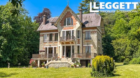 A15766 - In the prestigious Parc de Parmain; from the gatehouse a driveway meanders through landscaped gardens by an independent guesthouse, an orangery and a heated indoor swimming pool before arriving at the entrance of this magnificent stone-built...