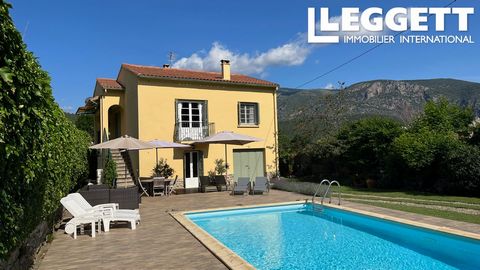 A22074DTU66 - This lovely detached, 4 bedroom house with mature garden, pool and garage is situated in the tranquil village of Fuilla, within close proximity of amenities of the market town of Vernet les Bains is just 7km and Prades is only 11km. Inf...