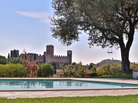 Exclusive villa with enchanting view of the Scaliger castle of Ponti sul Mincio. At 5 minutes from the center of Peschiera, in a residential area a few steps from the town center; we offer for sale a single villa with large garden, barbecue area and ...