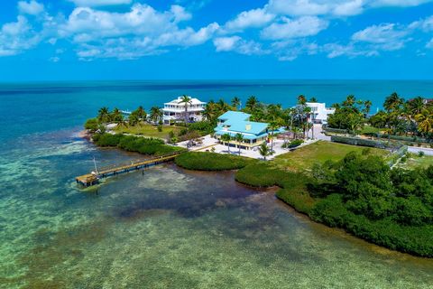 Welcome to this aquatic paradise, a stunning waterfront property nestled in the heart of Marathon, where breathtaking views await. On Approx. 1/2 acre DOUBLE LOT parcel this stilted home is set on concrete columns, has lushly trimmed mangroves and a ...