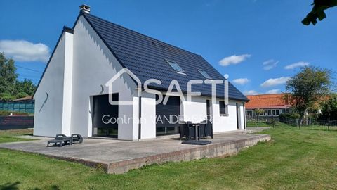 Pretty recently built detached house (2019) Under ten-year warranty. 130m² of living space. Built on 1000m2 -On the ground floor: Entrance hall, spacious living room (12 KW pellet stove), open fitted kitchen, bathroom (double sink and shower), toilet...