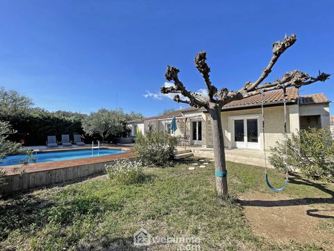 Votre agence 123webimmo l'immobilier au meilleur prix vous présente : La maison est entièrement de plain-pied et dispose d'un jardin arboré avec piscine le tout dans un quartier résidentiel proche des commodités dans le village recherché de Châteaune...