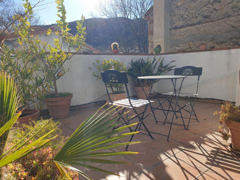 Charming town house on 3 levels, having kept the character of the old one, in the heart of the historic district of Céret, but in a quiet street, East-West exposure, healthy and comfortable building, reversible air conditioning, double glazing. It co...