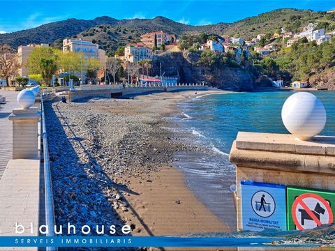 Portbou (Costa Brava) - Apartment on the 1st line of the sea, 88m2 and beautiful covered terrace. It is distributed in a hall, living room with access to the covered terrace with shutters to be able to close it and kitchen with laundry room. It has t...