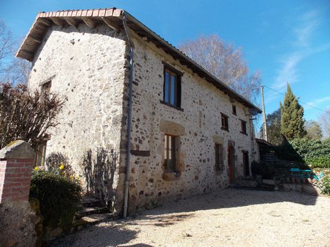 This charming stone house is set in a lovely little hamlet in the commune of Cheronnac. On the ground floor there is a large living room, kitchen, snug and a bedroom with private bathroom The living room has exposed stonework, wooden floor, exposed b...
