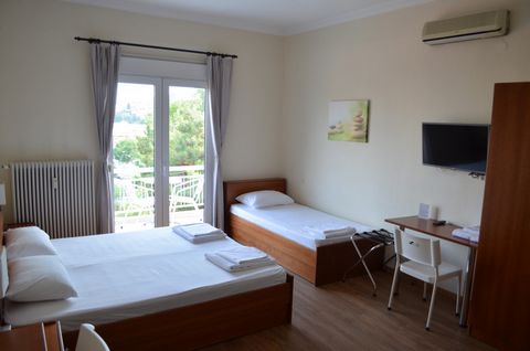 Cosy studios in a family-run hotel in sunny Kavala / Greece. All with bathroom-WC, air conditioning, heating, TV, automatic telephone, kitchenette,WIFI Internet and private balcony. Additional services: 24hour room service, car parking, possibility o...