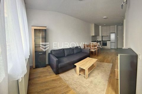 One bedroom, furnished apartment of a modern new building on the 2nd floor with an elevator. The apartment consists of an entrance hall, a kitchen connected to the living room, a bedroom, a bathroom, and a loggia. The rent includes a garage space of ...