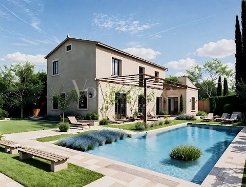 Discover this charming stone house at the entrance of the village of Maussane-les-Alpilles in the town of Paradou. Ideally nestled in a privileged setting. The entrance through a first secure gate reveals a stone residence of 173 m2, nestled in the h...