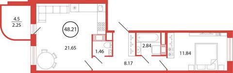 Продается 1-комн. квартира, площадью 48.21 м2 малоэтажной в 10 мин. транспортом от м. Девяткино. Возможен вариант покупки с использованием ипотечных средств, есть рассрочка, возможна покупка с использованием материнского капитала, есть военная ипотек...